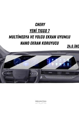 Chery Yeni Tıggo 7 Multimedya ve Yolcu Ekran Uyumlu Nano Ekran Koruyucu