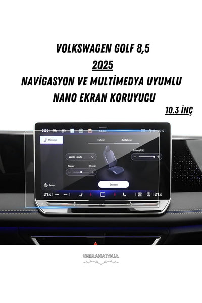Volkswagen Golf 8.5 2025 Navigasyon Ve Multimedya Uyumlu Mat Ekran Koruyucu