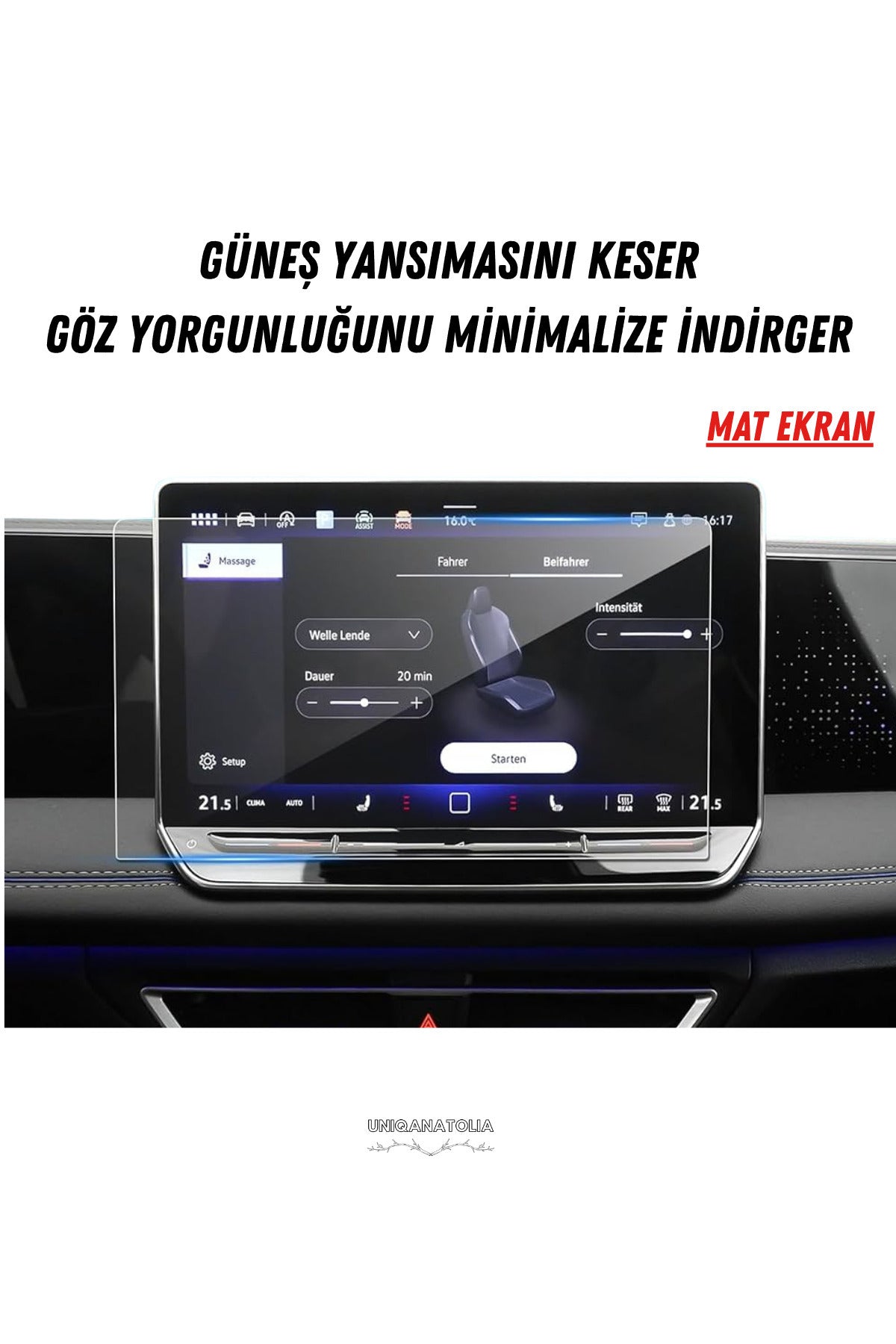 Cupra Leon 2023 Navigasyon ve Multimedya Uyumlu Mat Ekran Koruyucu