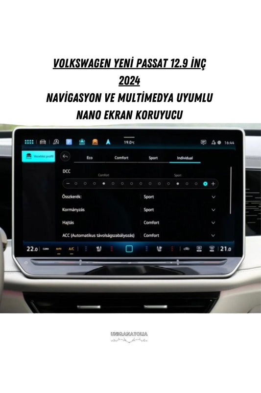 Volkswagen Yeni Passat 2024 Navigasyon ve Multimedya Uyumlu Nano Ekran Koruyucu