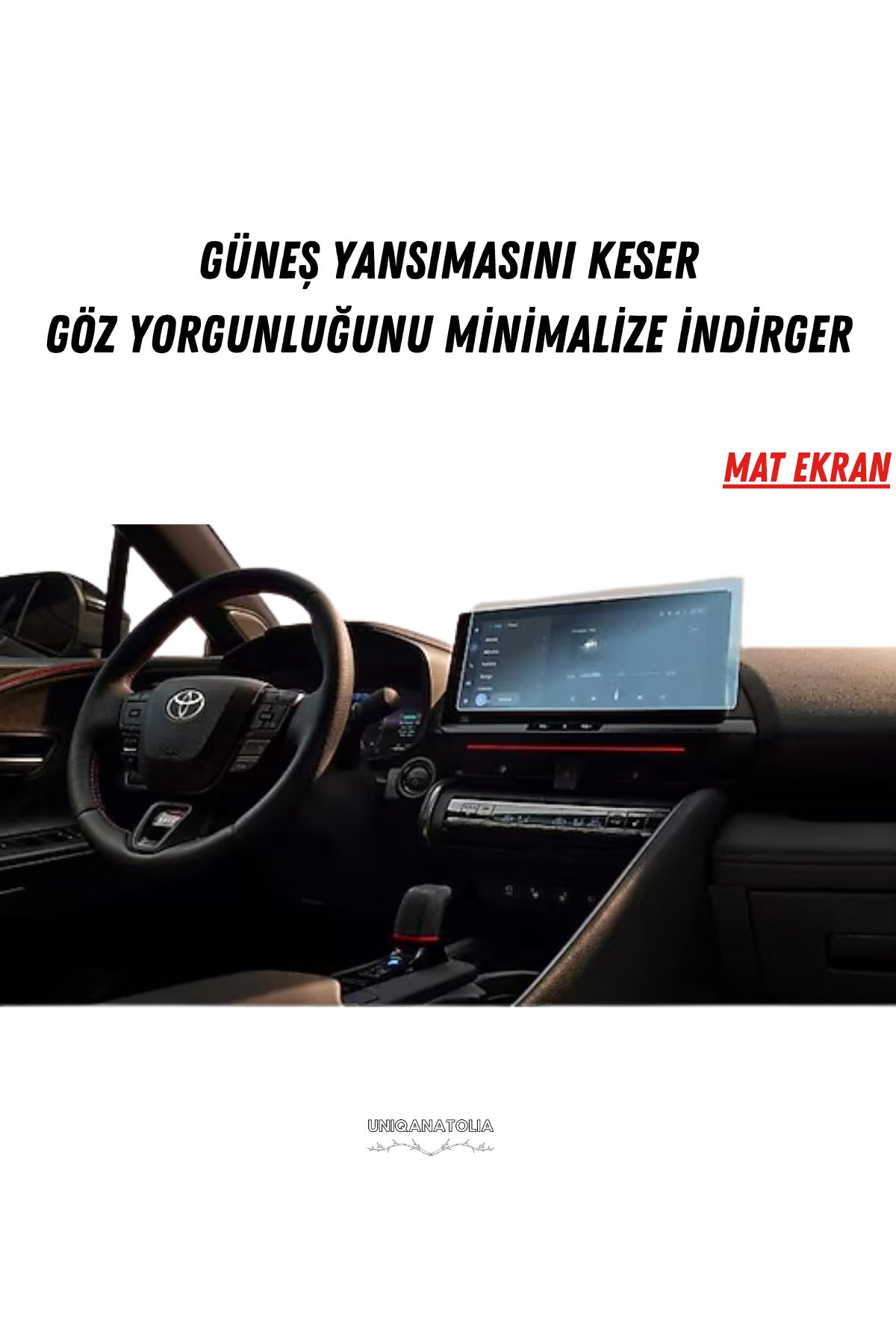Toyota CHR 2026 Navigasyon ve Multimedya Uyumlu Mat Ekran Koruyucu