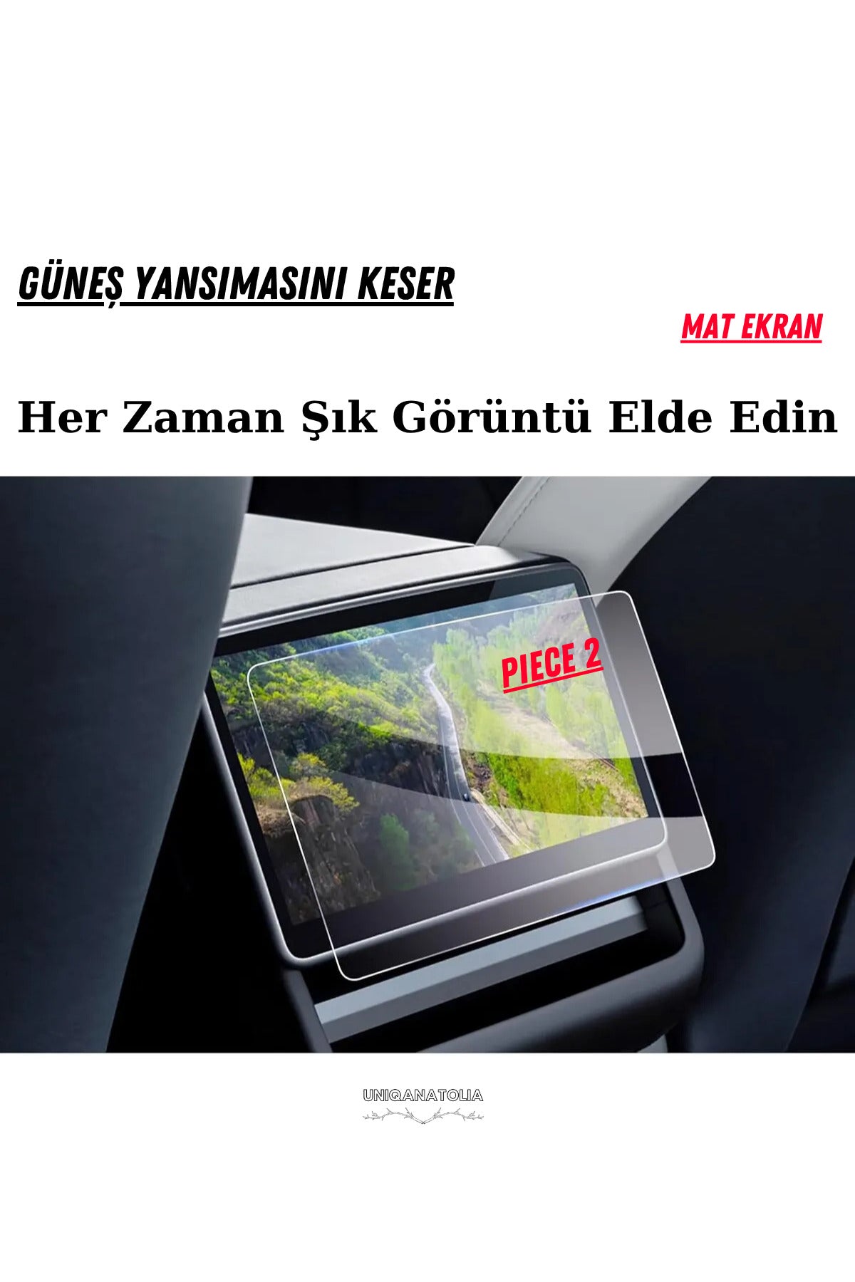 Tesla Model Y Juniper Multimedya ve Arka Ekran Uyumlu Mat Ekran Koruyucu