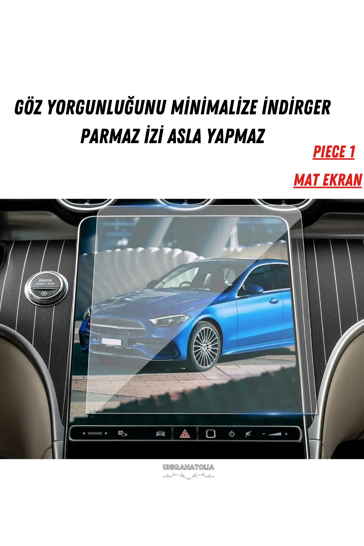 Mercedes GLC 180 2025 Hayalet Gösterge ve Multimedya Uyumlu Set Mat Ekran Koruyucu