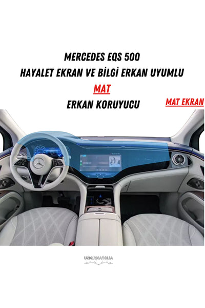 Mercedes EQS 500 Hayalet ve Bilgi Ekran Uyumlu Mat Ekran Koruyucu