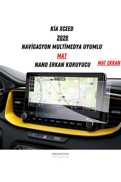 Kia Xceed 2026 Navigasyon ve Multimedya Uyumlu Mat Ekan Koruyucu