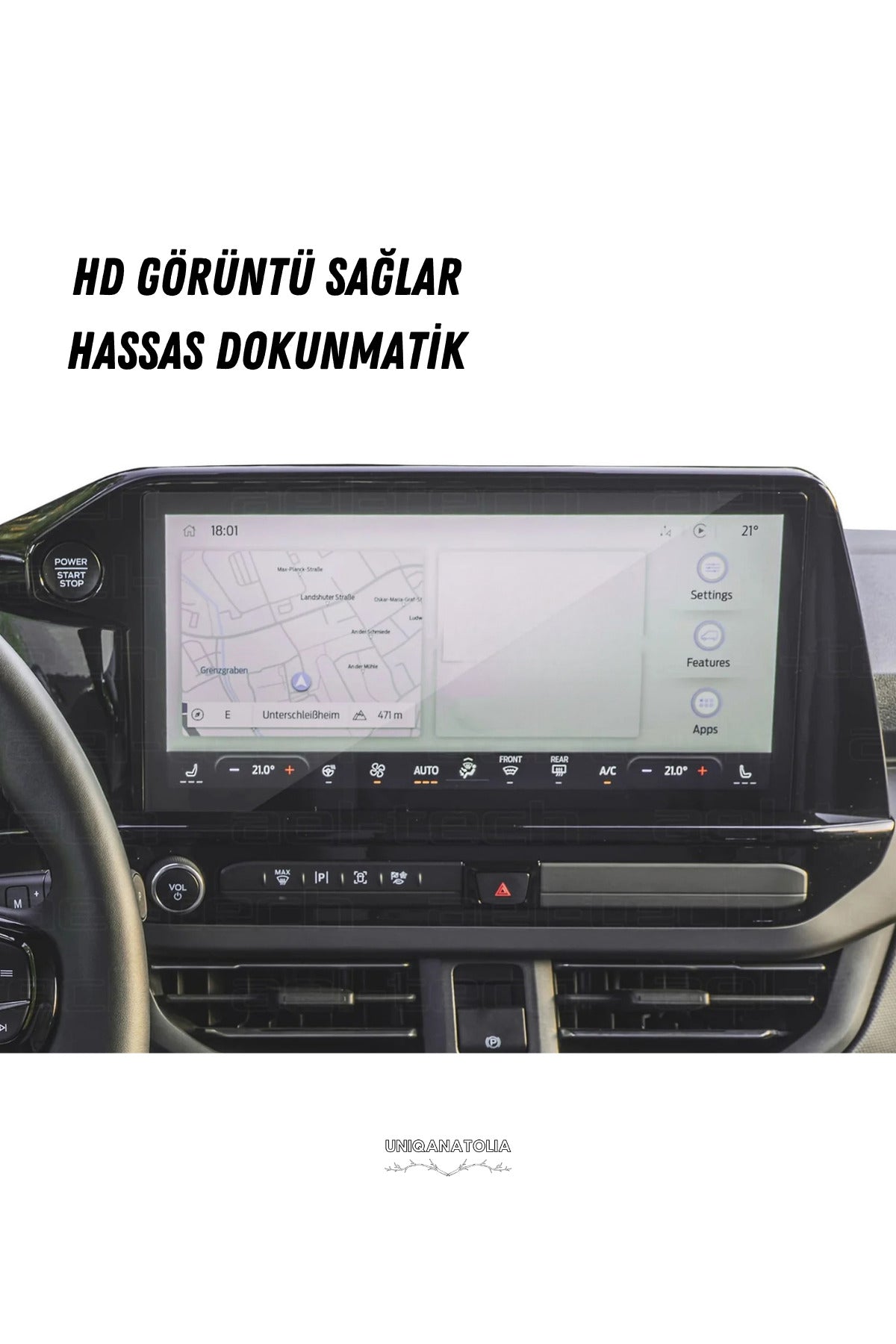 Ford Transit Custom 2024-2025-2026 Multimedya Uyumlu Nano Ekran Koruyucu