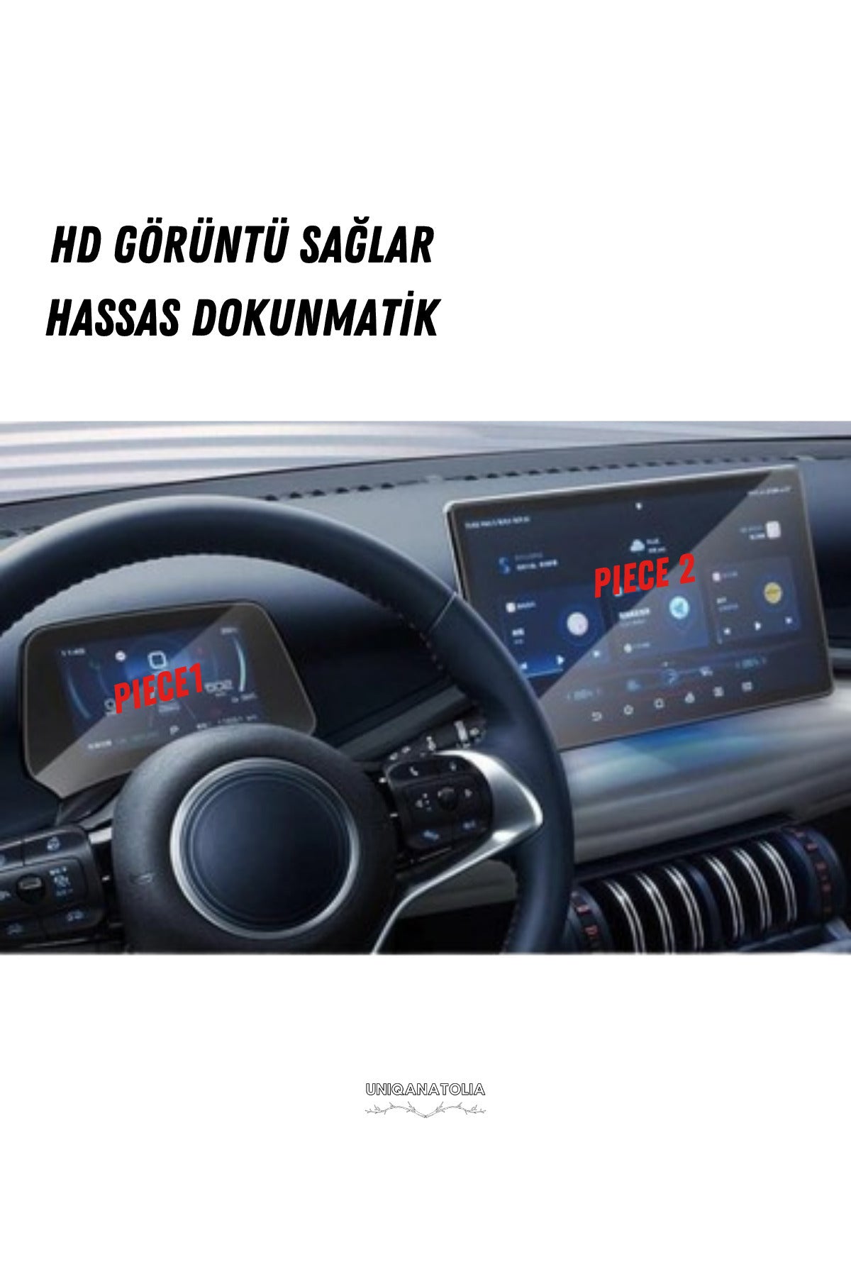 BYD DOLPHIN 2024-2025 Dijital Hayalet Gösterge ve Multimedya Uyumlu Set Nano Ekran Koruyucu