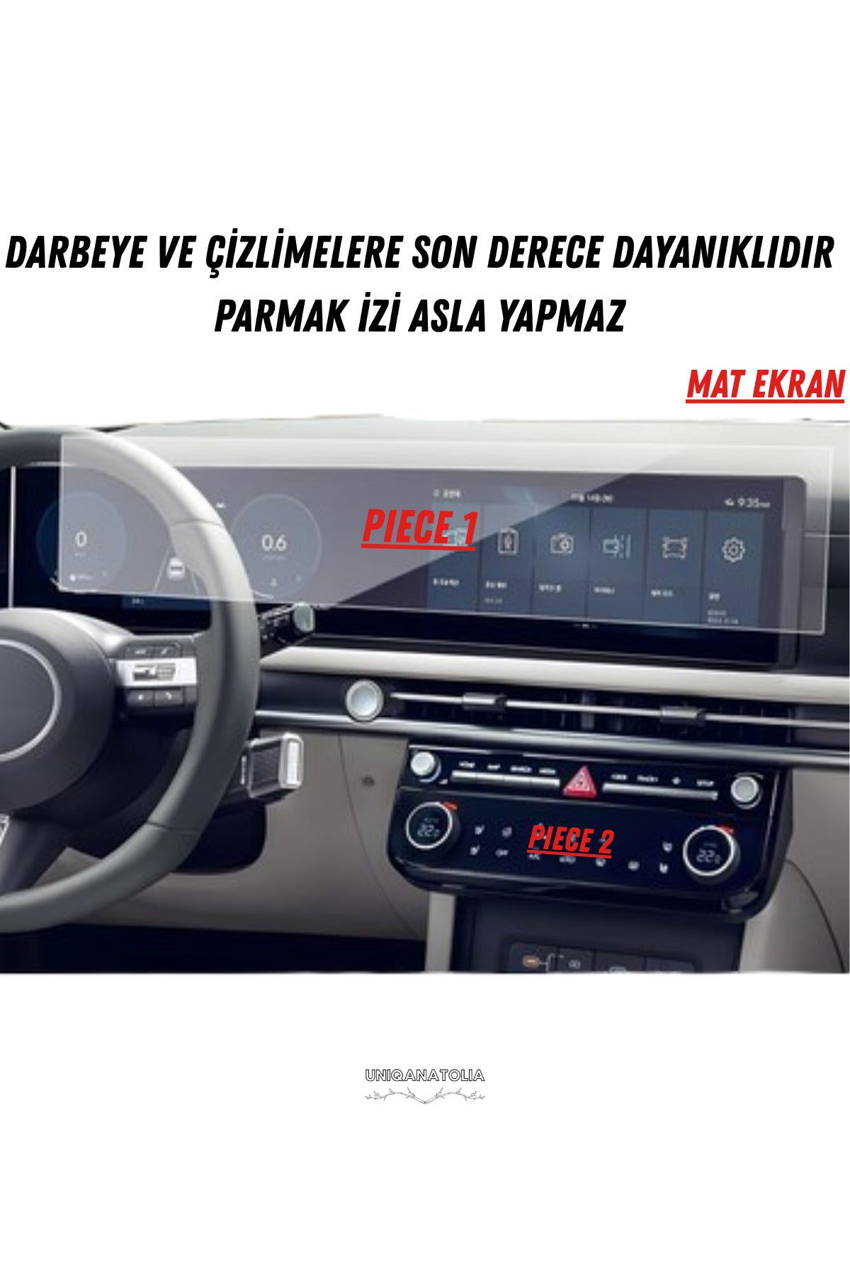 Hyundai Tucson 2026 Hayalet ve Bilgi Ekran Uyumlu Set Mat Ekran Koruyucu