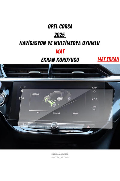 Opel Corsa 2025 Navigasyon ve Multimedya Uyumlu Mat Ekran Koruyucu