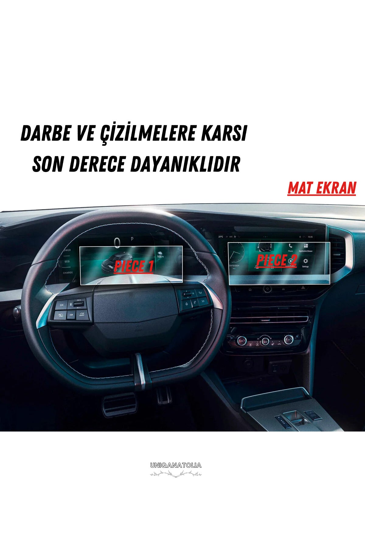 Opel Mokka 2025 Hayalet Gösterge ve Multimedya Uyumlu Set Mat Ekran Koruyucu
