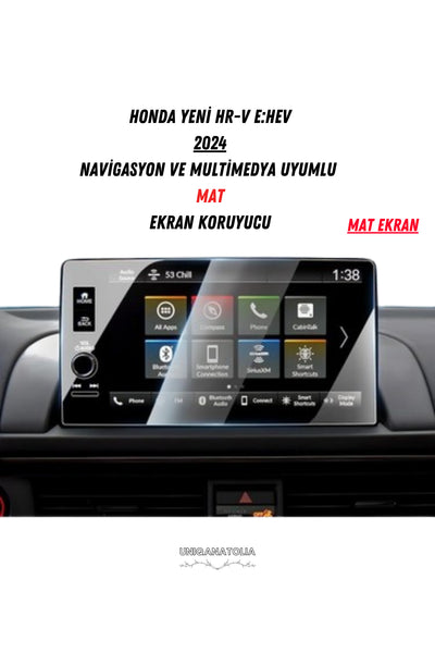 Honda Yeni HR-V e:HEV 2024 Navigasyon Multimedya Uyumlu Mat Ekran Koruyucu