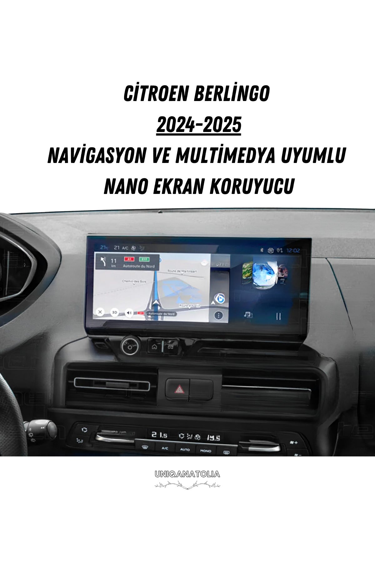Citroen Berlingo 2024-2025 Navigasyon Ve Multimedya Nano Ekran Koruyucu