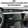 Audi Q8 2025 Navigasyon,Multimedya ve Alt Kontrol Paneli Uyumlu Nano Ekran Koruyucu