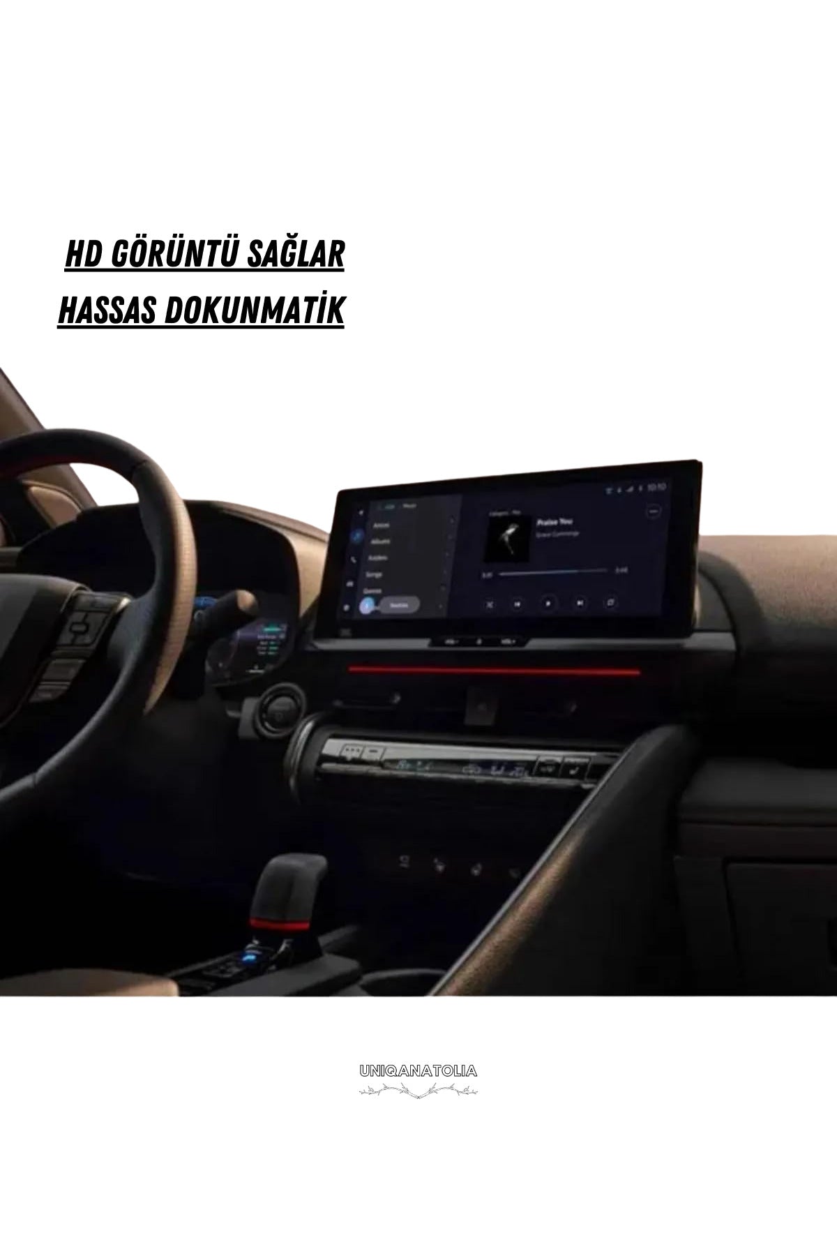 Toyota Yeni C HR 12.3 inç 2023-2024 Navigasyon ve Multimedya Uyumlu Nano Ekran Koruyucu