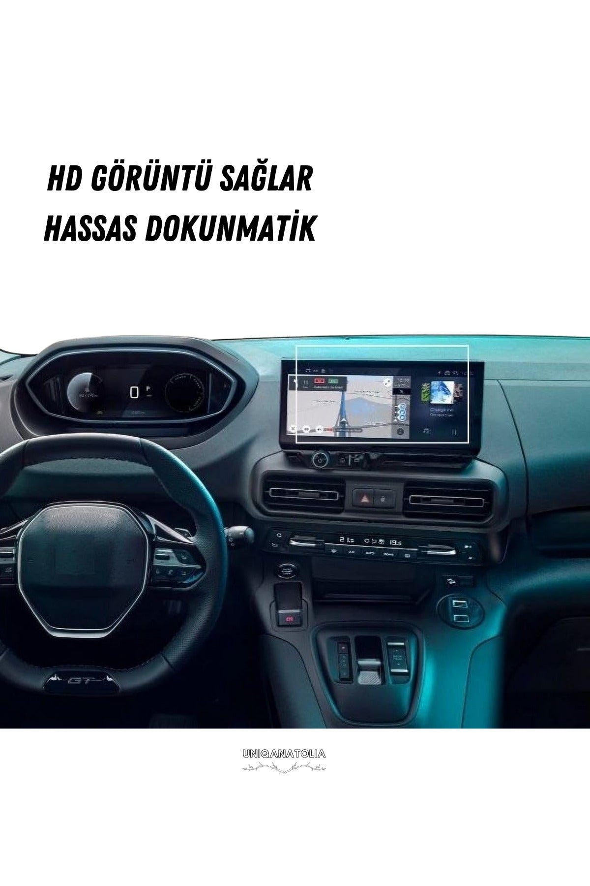 Peugeot Partner 2025-2026 Navigasyon ve Multimedya Uyumlu Nano Ekran Koruyucu
