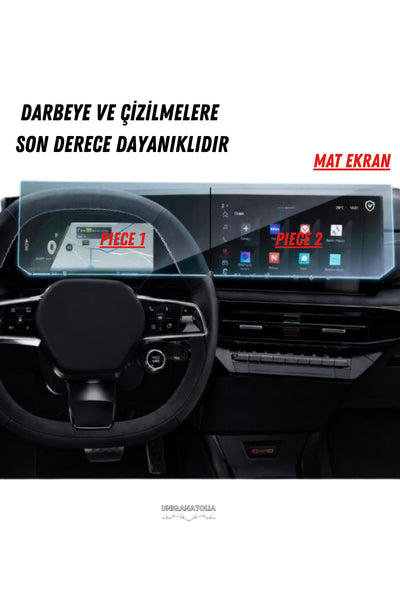 Renault Clio Esprit Alpine 2026 Hayalet Gösterge ve Multimedya Uyumlu Mat Ekran Koruyucu
