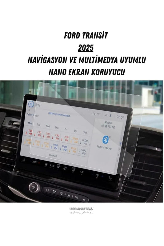 Ford Transit 2025 Navigasyon ve Multimedya Uyumlu Nano Ekran Koruyucu