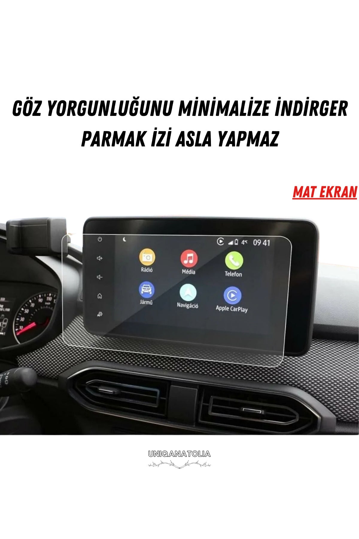 Dacia Sandero 2024-2025 Navigasyon Ve Multimedya Uyumlu Mat Ekran Koruyucu