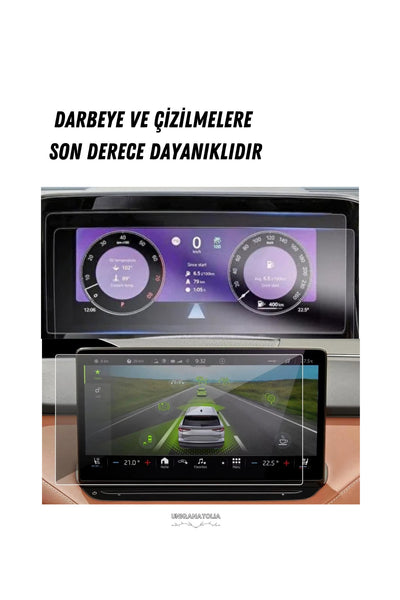Skoda Kodiaq 2025-2026 Hayalet Ekran ve Multimedya Uyumlu Set Nano Ekran Koruyucu