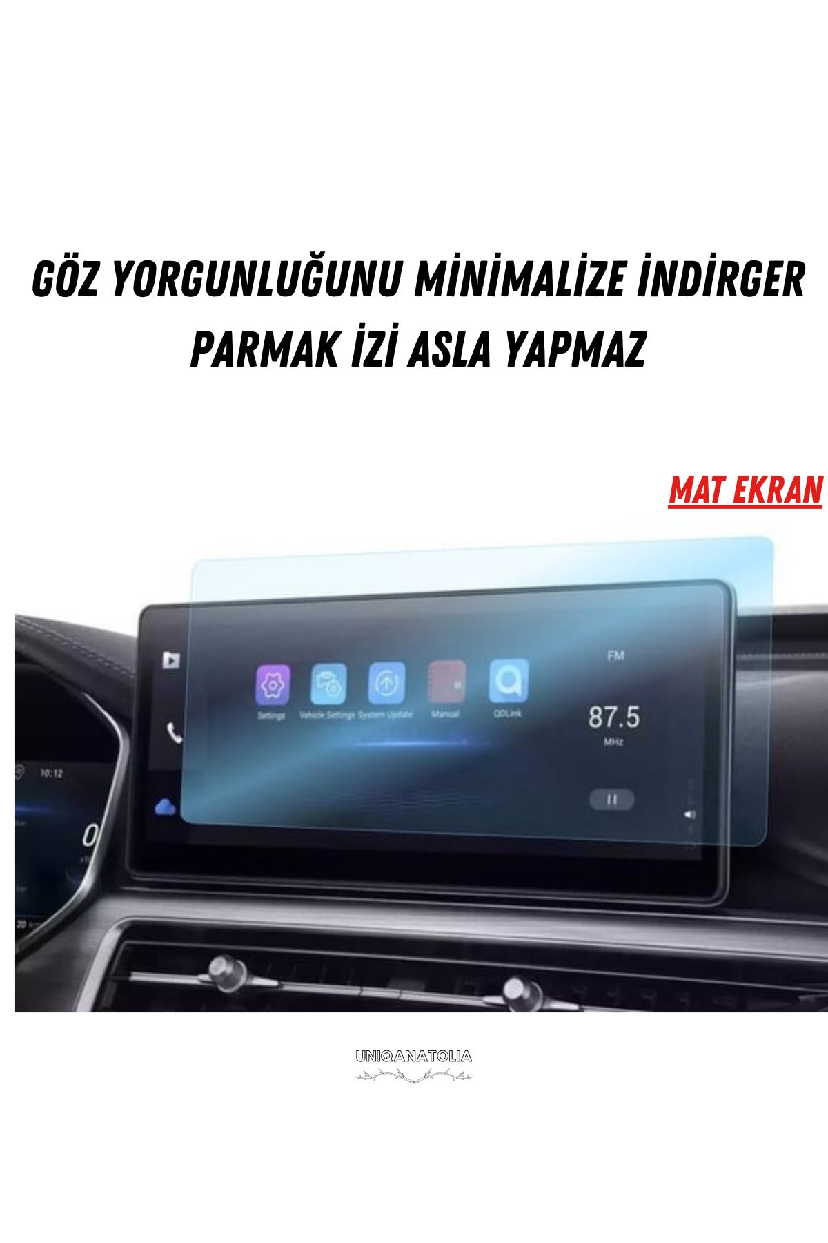 Chery Tiggo 8 Pro 2023-2024 Navigasyon ve Multimedya Uyumlu Mat Ekran Koruyucu