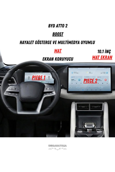 BYD ATTO 2 Boost Hayalet Ekran ve Multimedya Uyumlu Mat Ekran Koruyucu