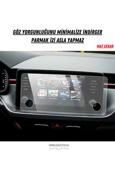 Skoda Scala 2024 Navigasyon ve Multimedya Uyumlu Mat Ekran Koruyucu