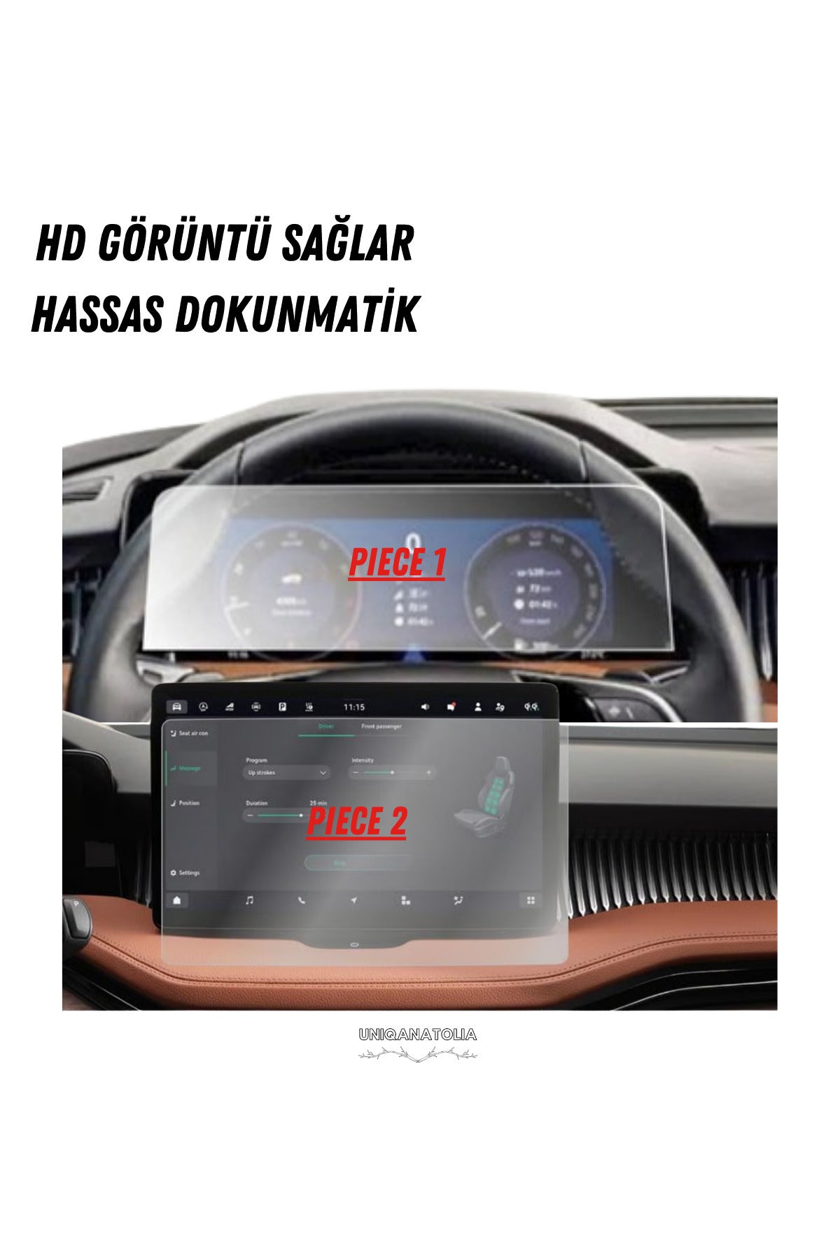 Skoda Superb 2025 Hayalet Gösterge ve Multimedya Uyumlu Nano Ekran Koruyucu