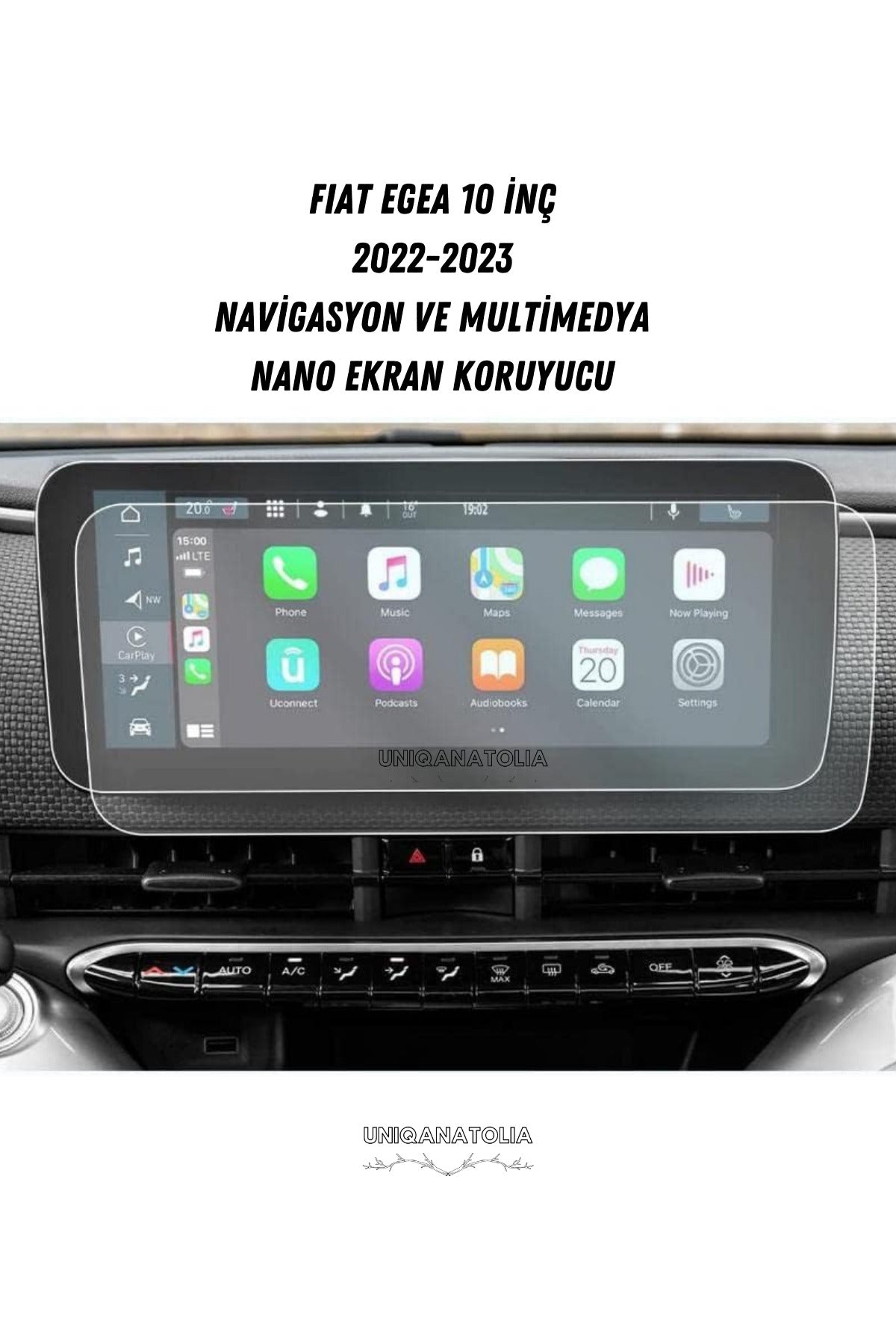 Fiat Egea 10 İnç Navigasyon ve Multimedya Uyumlu Nano Ekran Koruyucu