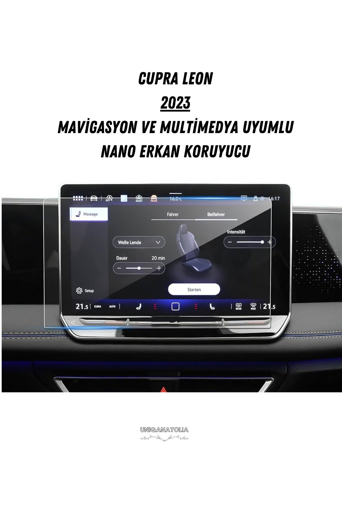 Cupra Leon 2023 Navigasyon ve Multimedya Uyumlu Nano Ekran Koruyucu