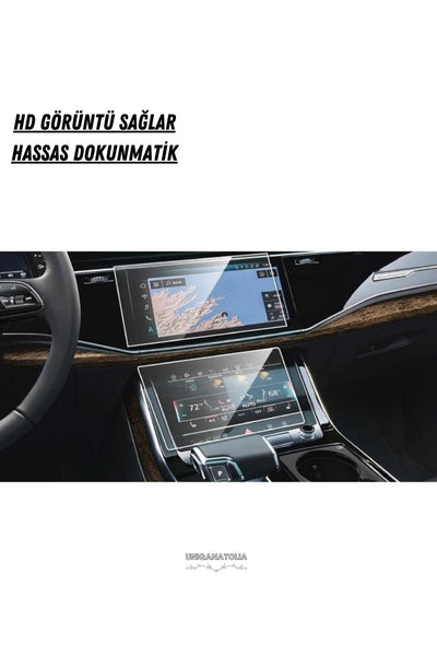 Audi Q7 2025 Navigasyon,Multimedya ve Alt Kontrol Paneli Uyumlu Nano Ekran Koruyucu