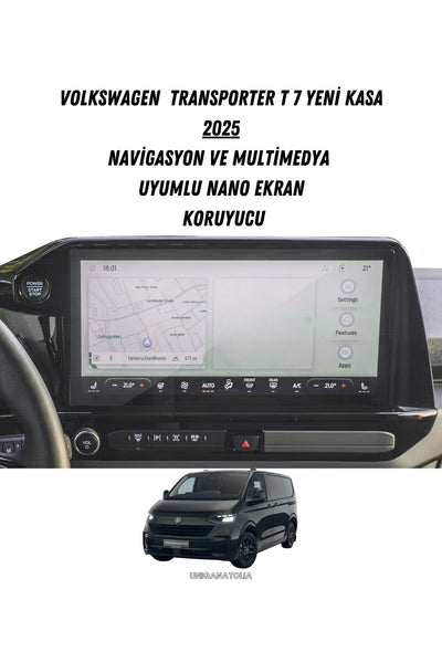 Volkswagen Transporter T7 2025 Yeni Kasa Multimedya Uyumlu Mat Ekran Koruyucu