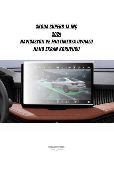 Skoda Superb 2024 Hayalet Ekran ve Multimedya Uyumlu Set Mat Ekran Koruyucu