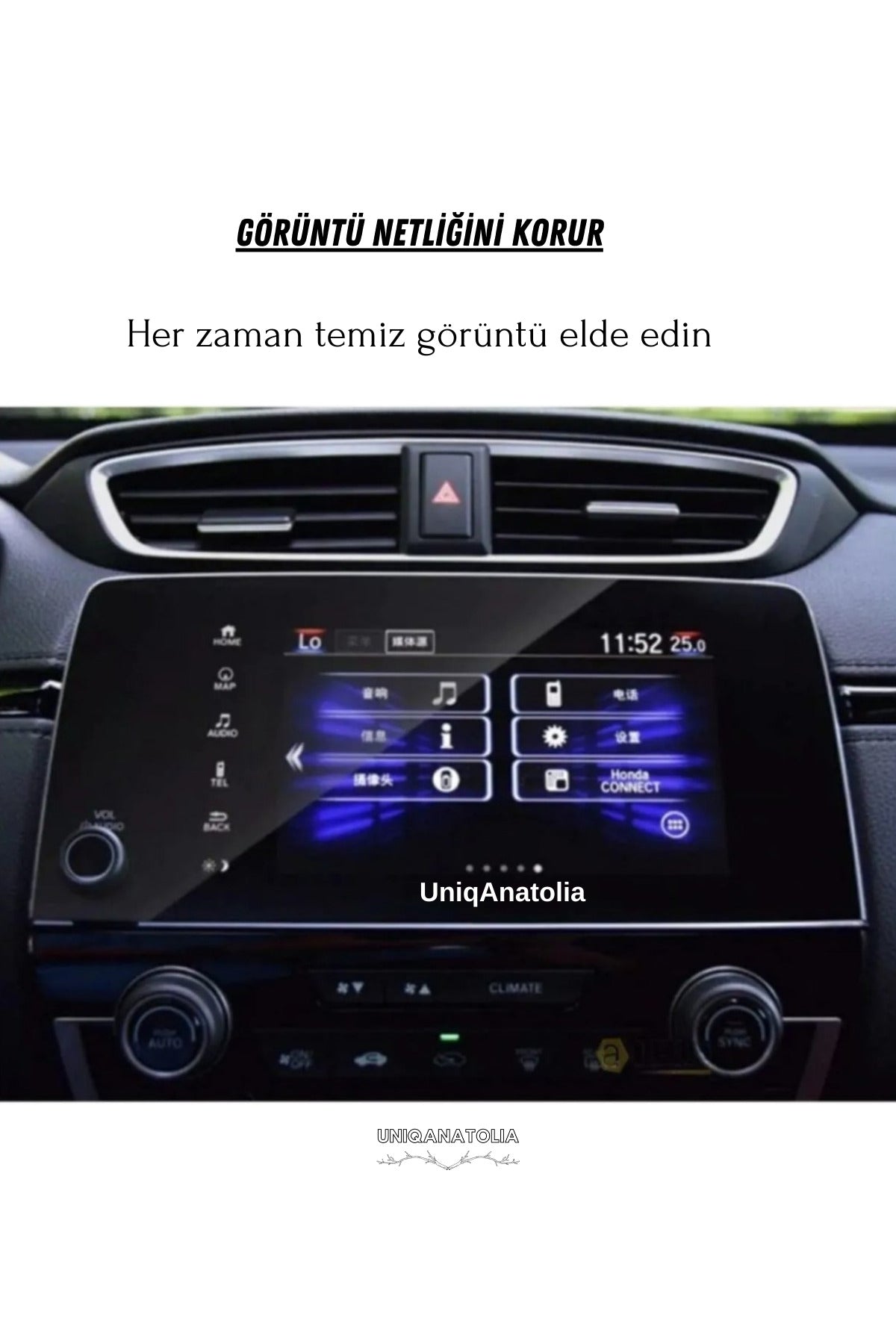 Honda Crv Cr-V 2018 - 2021 Navigasyon ve Multimedya Nano Ekran Koruyucu
