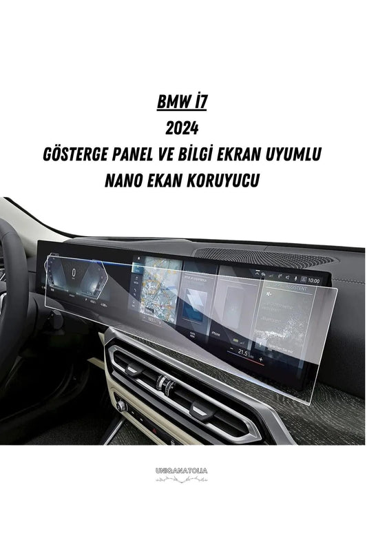Bmw i7 2024 Dijital Gösterge ve Multimedya Uyumlu Nano Ekran Koruyucu