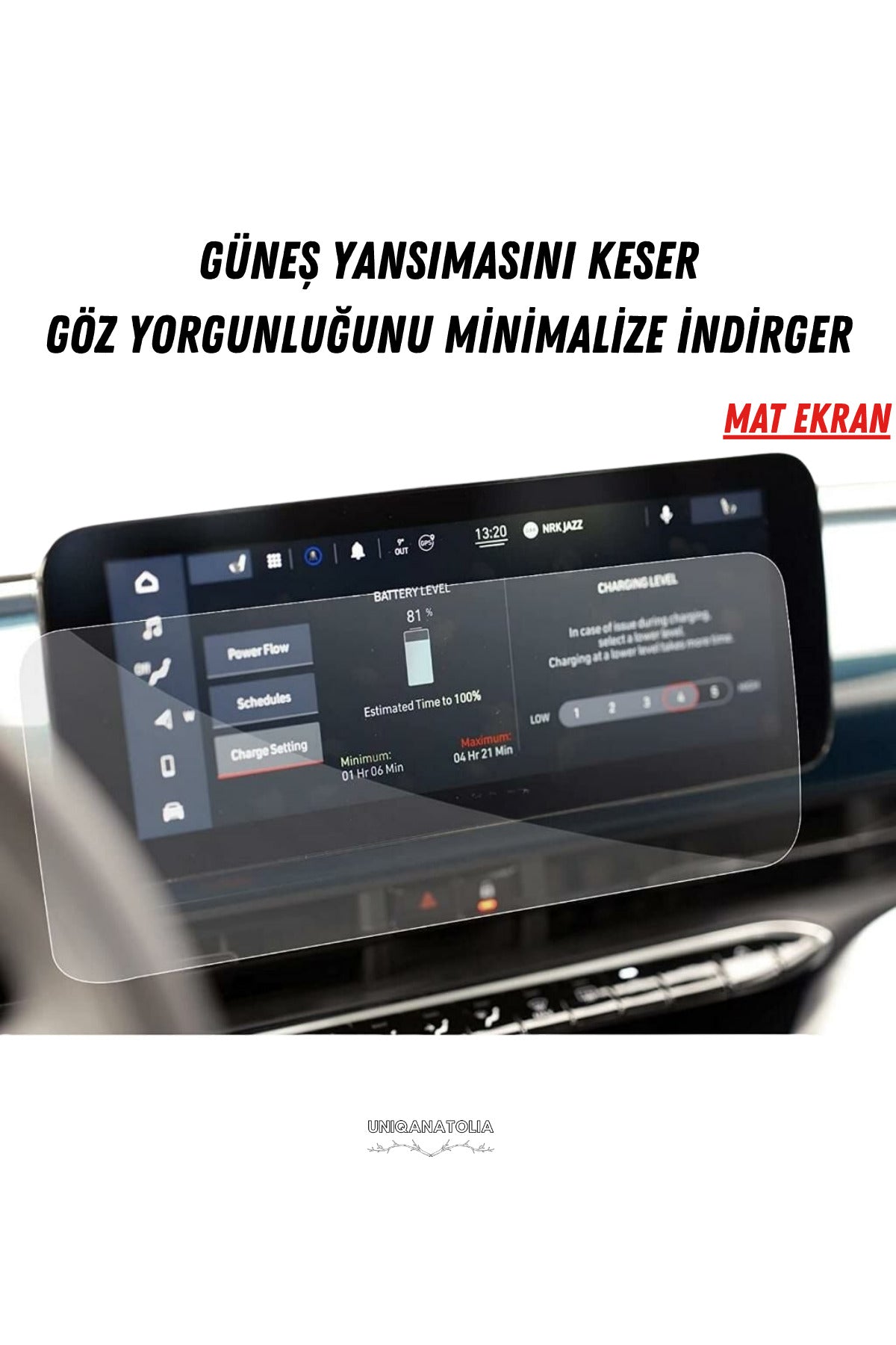 Fıat Egea 2025-2026 Navigasyon ve Multimedya Uyumlu Mat Ekran Koruyucu