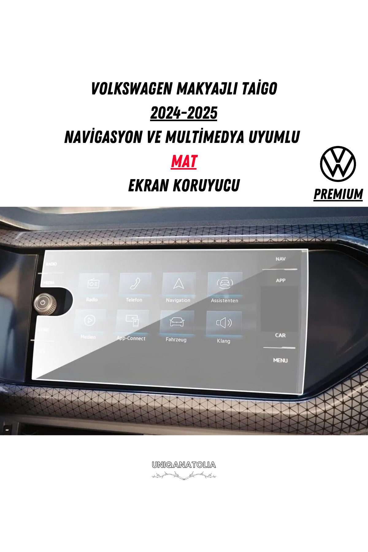 Volkswagen ID.3 2023 2024 Gösterge Paneli Uyumlu Nano Ekran Koruyucu