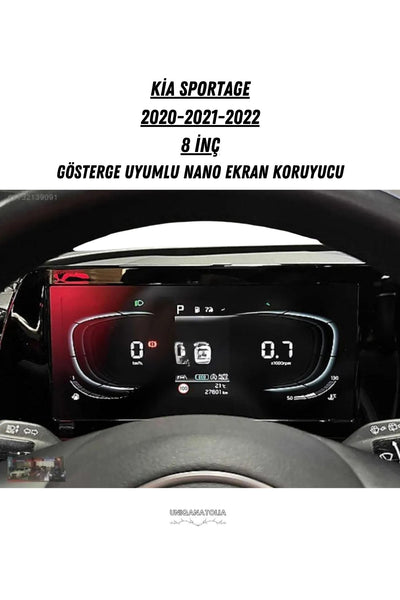 Kia Sportage 2020 2021 2022 8 İnç Hayalet Gösterge Uyumlu Nano Ekran Koruyucu
