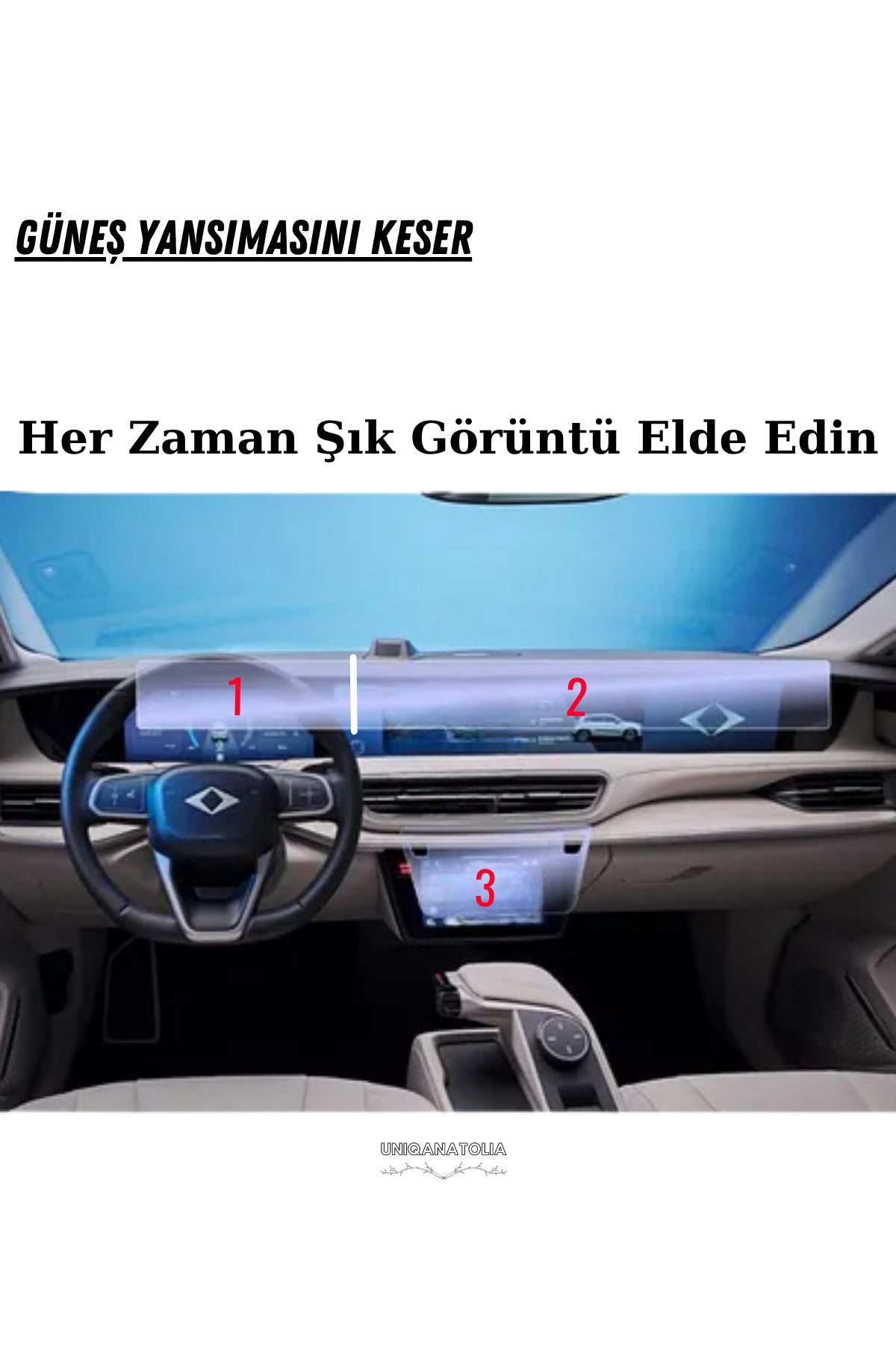 Togg T10X Bilgi Ekran ve Multimedya Uyumlu Mat Ekran Koruyucu