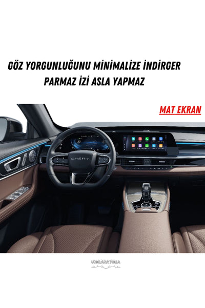 Chery Yeni Tıggo 7 Multimedya ve Yolcu Ekran Uyumlu Mat Ekran Koruyucu