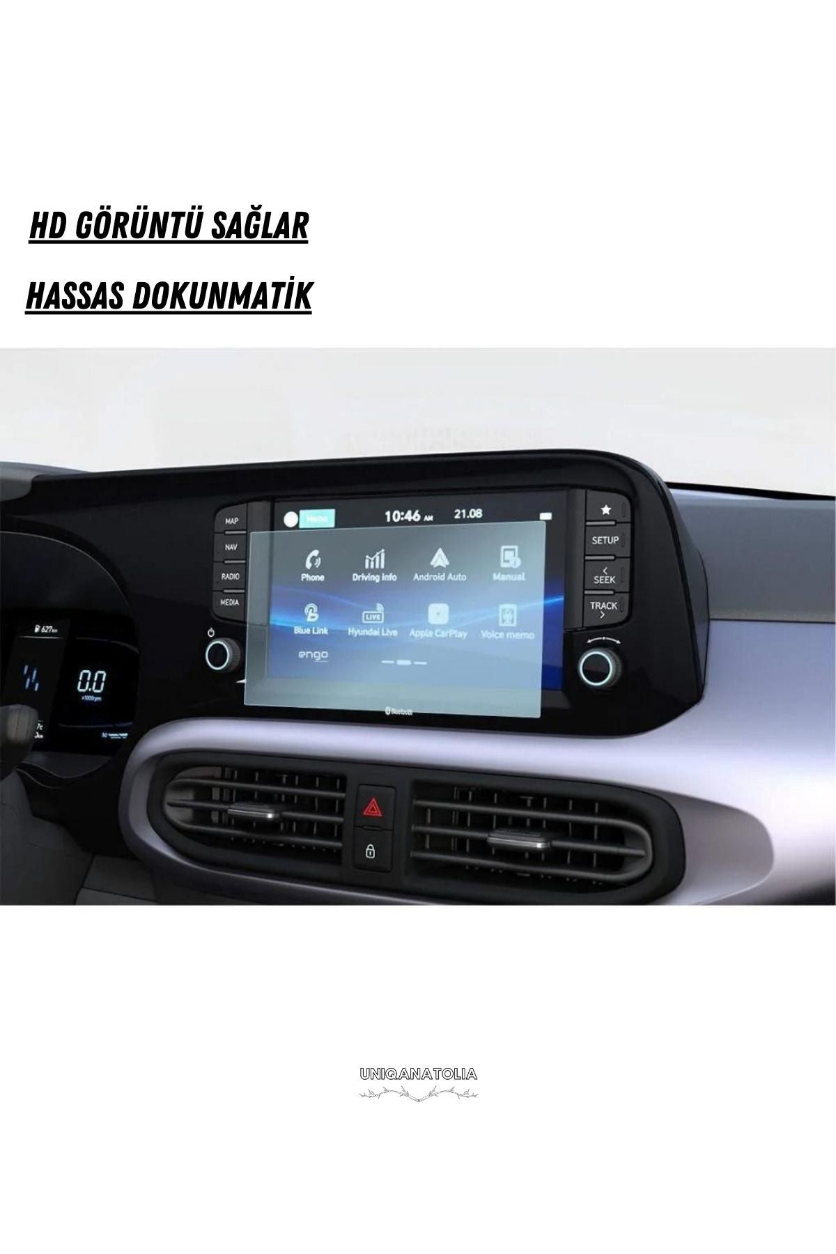 Hyundai i10 2022 2023 2024 Navigasyon ve Multimedya Uyumlu Nano Ekran Koruyucu
