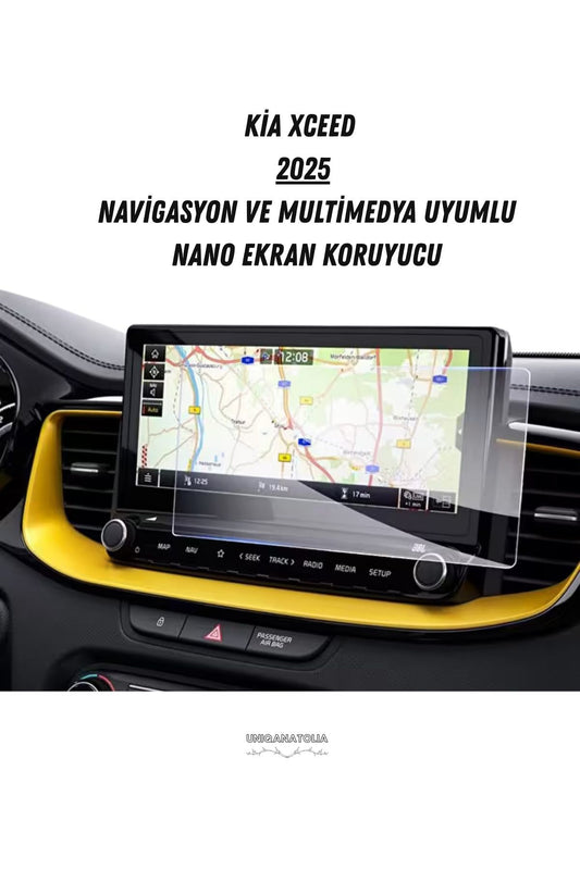 Kia XCeed 2025 Navigasyon ve Multimedya Uyumlu Nano Ekran Koruyucu