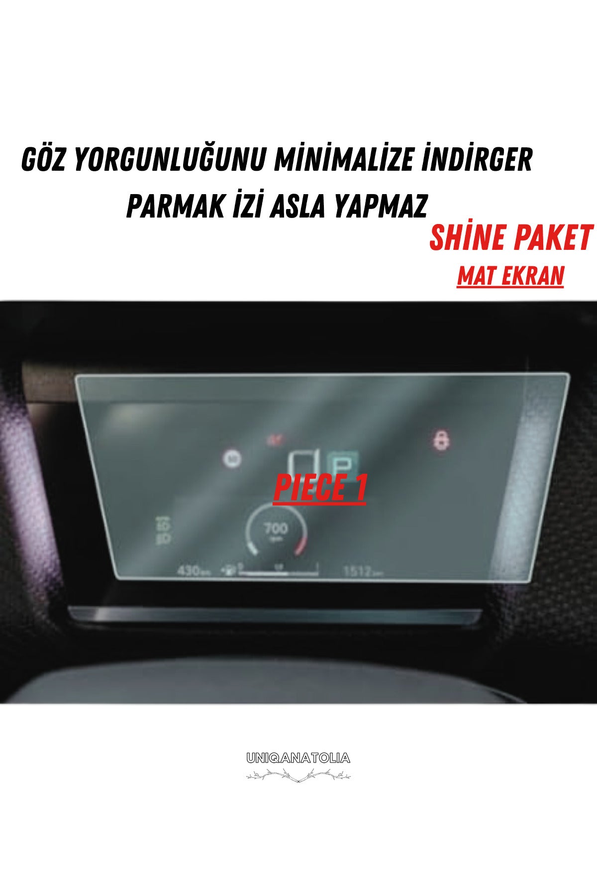 Citroen C4x Shine Paket Uyumlu Hayalet Ekran Ve Multimedya Mat Ekran Koruyucu
