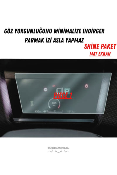 Citroen C4x Shine Paket Uyumlu Hayalet Ekran Ve Multimedya Mat Ekran Koruyucu