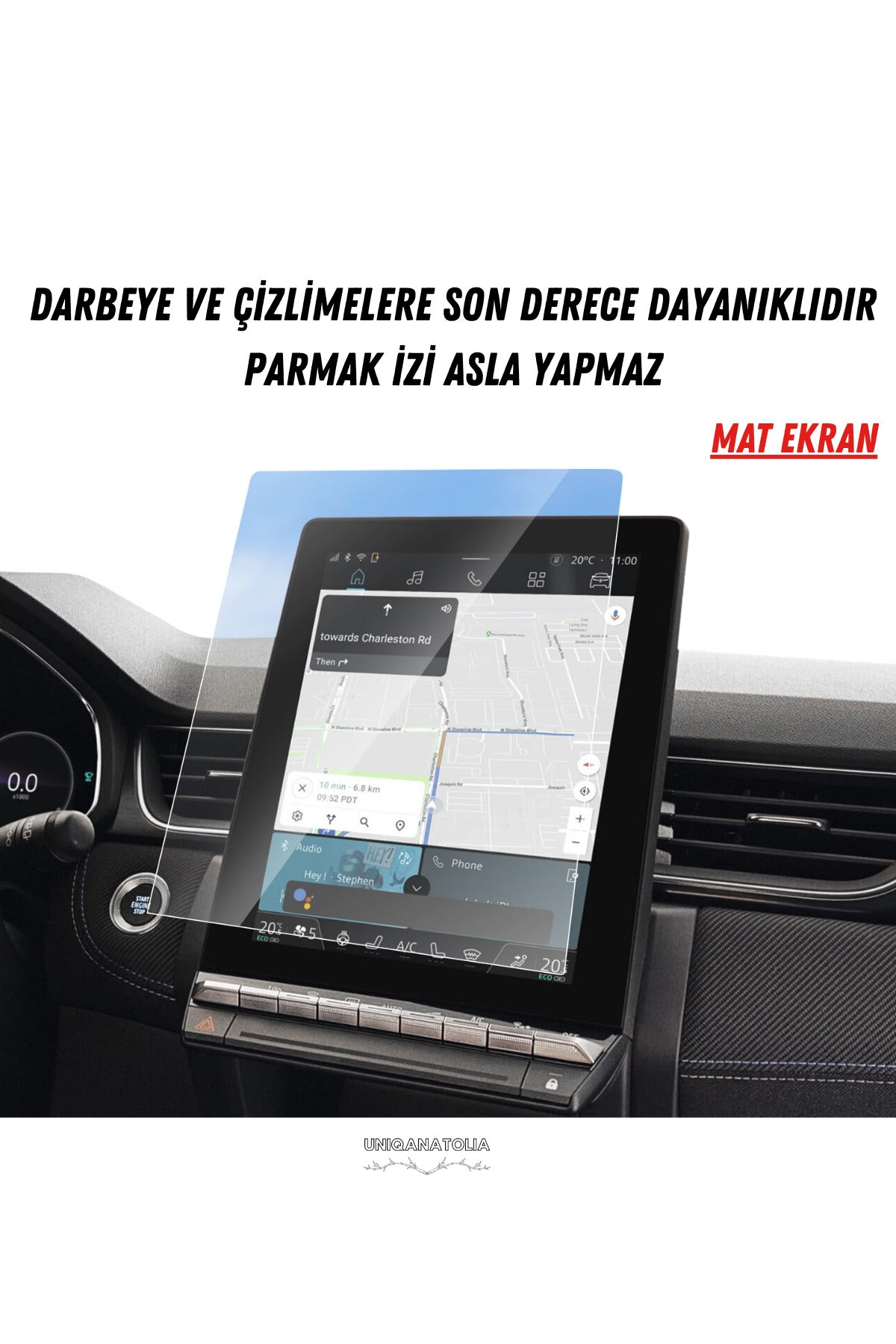 Renault Captur 2026 Navigasyon ve Multimedya Uyumlu Mat Ekran Koruyucu