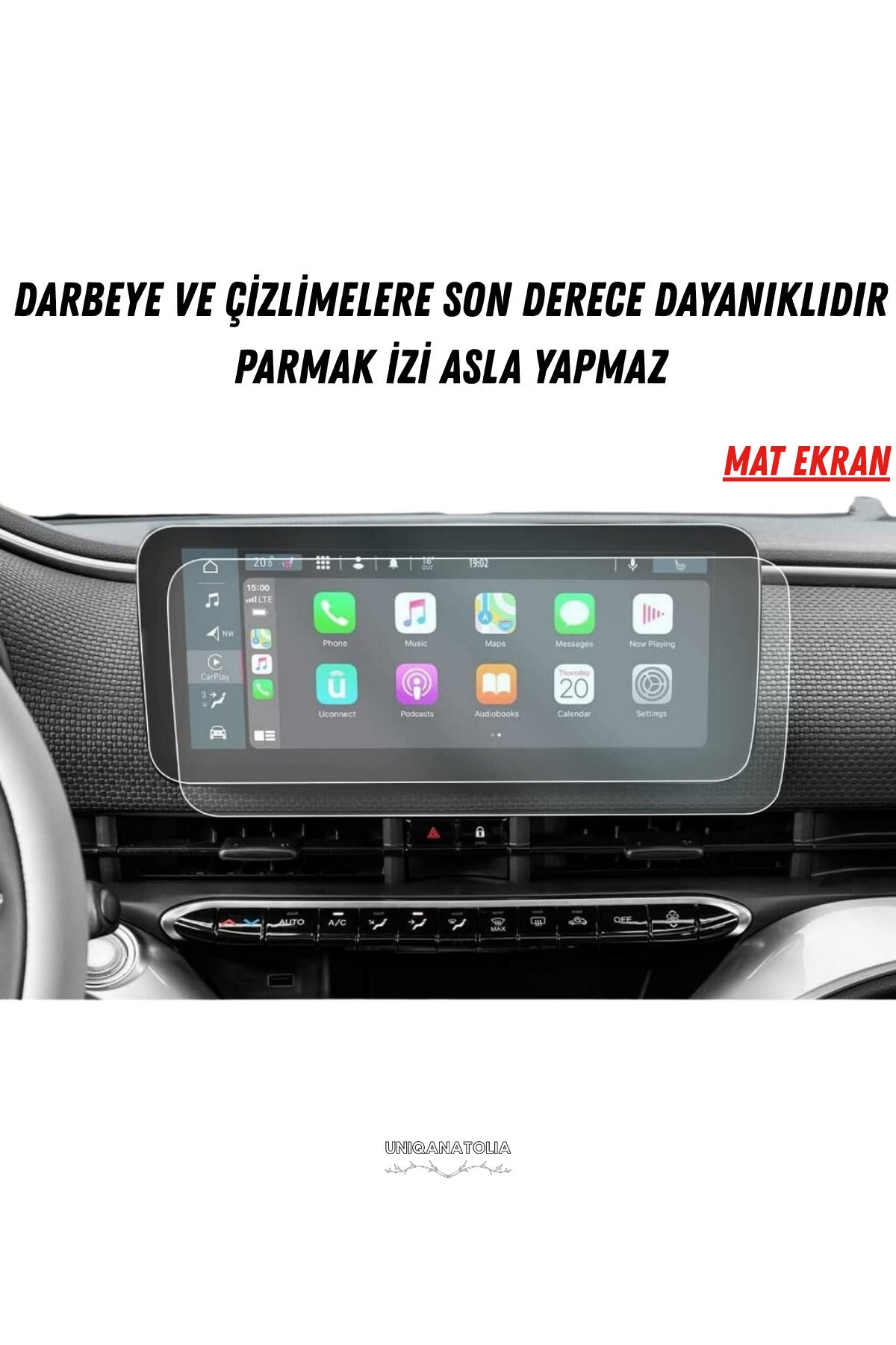 Fıat Egea 2025-2026 Navigasyon ve Multimedya Uyumlu Mat Ekran Koruyucu