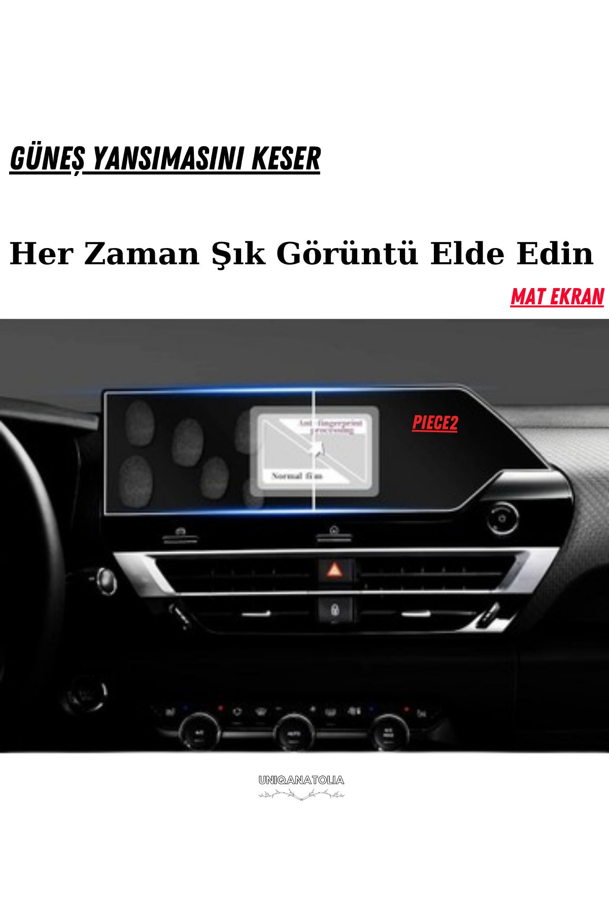 Citroen C4 X-C4 X Max 2025 Hayalet Gösterge ve Multimedya Uyumlu Mat Ekran Koruyucu
