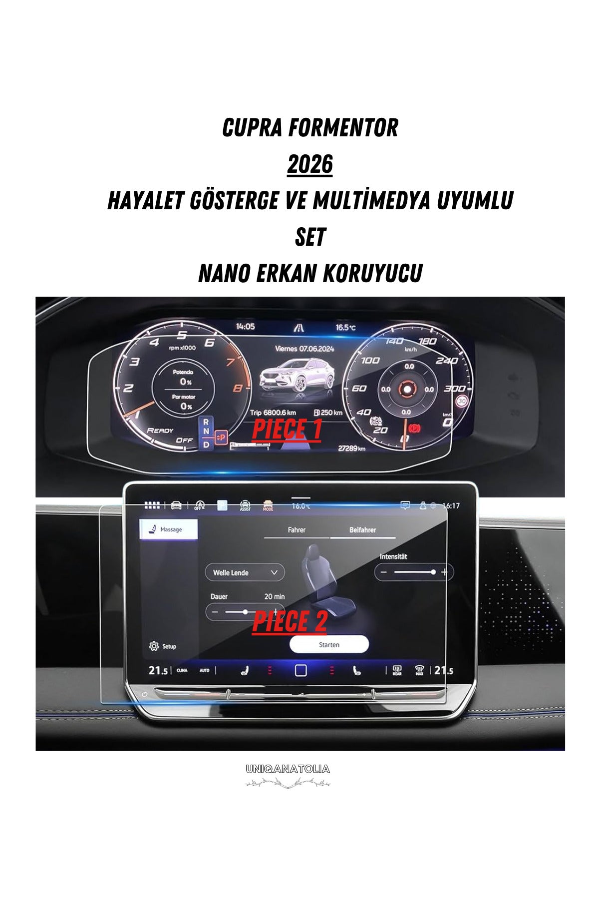 Cupra Formentor 2026 Hayalet Ekran Ve Multimedya Uyumlu Set Nano Ekran Koruyucu