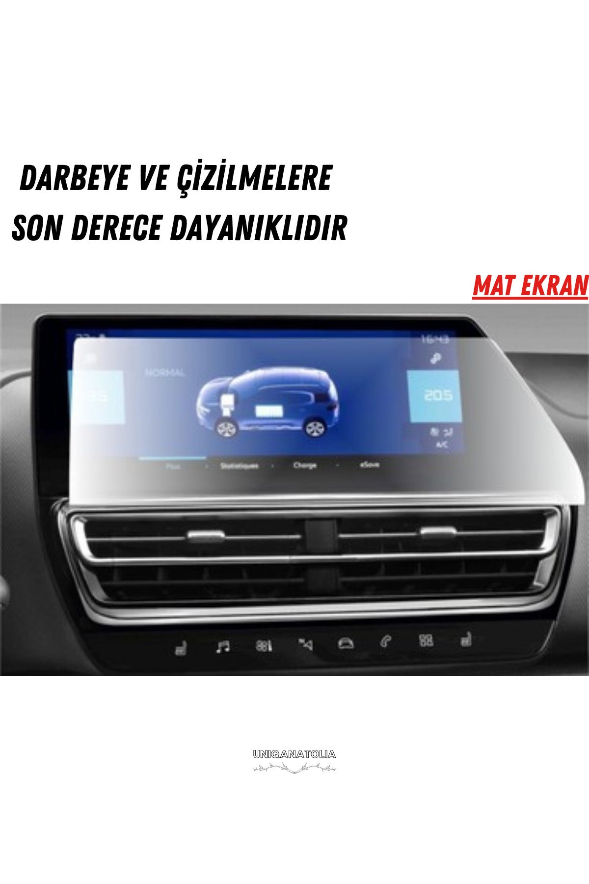 C5 Aırcross 2025 Makyajlı Kasa Navigasyon ve Multimedya Uyumlu Mat Ekran Koruyucu