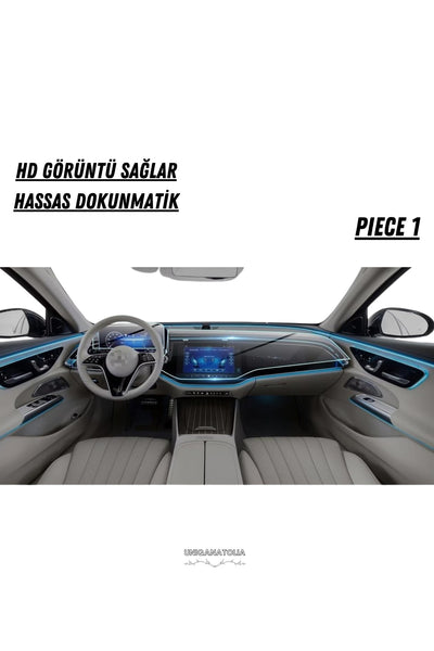 Mercedes E220 2025 Hayalet Gösterge ve Multimedya Yolcu Ekran Uyumlu Nano Ekran Koruyucu