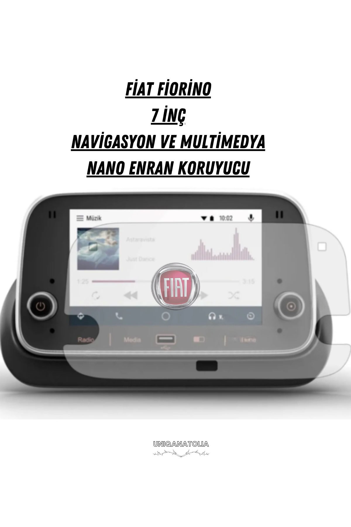 Fiat Fiorino 7 inç Navigasyon ve Multimedya Uyumlu Nano Ekran Koruyucu